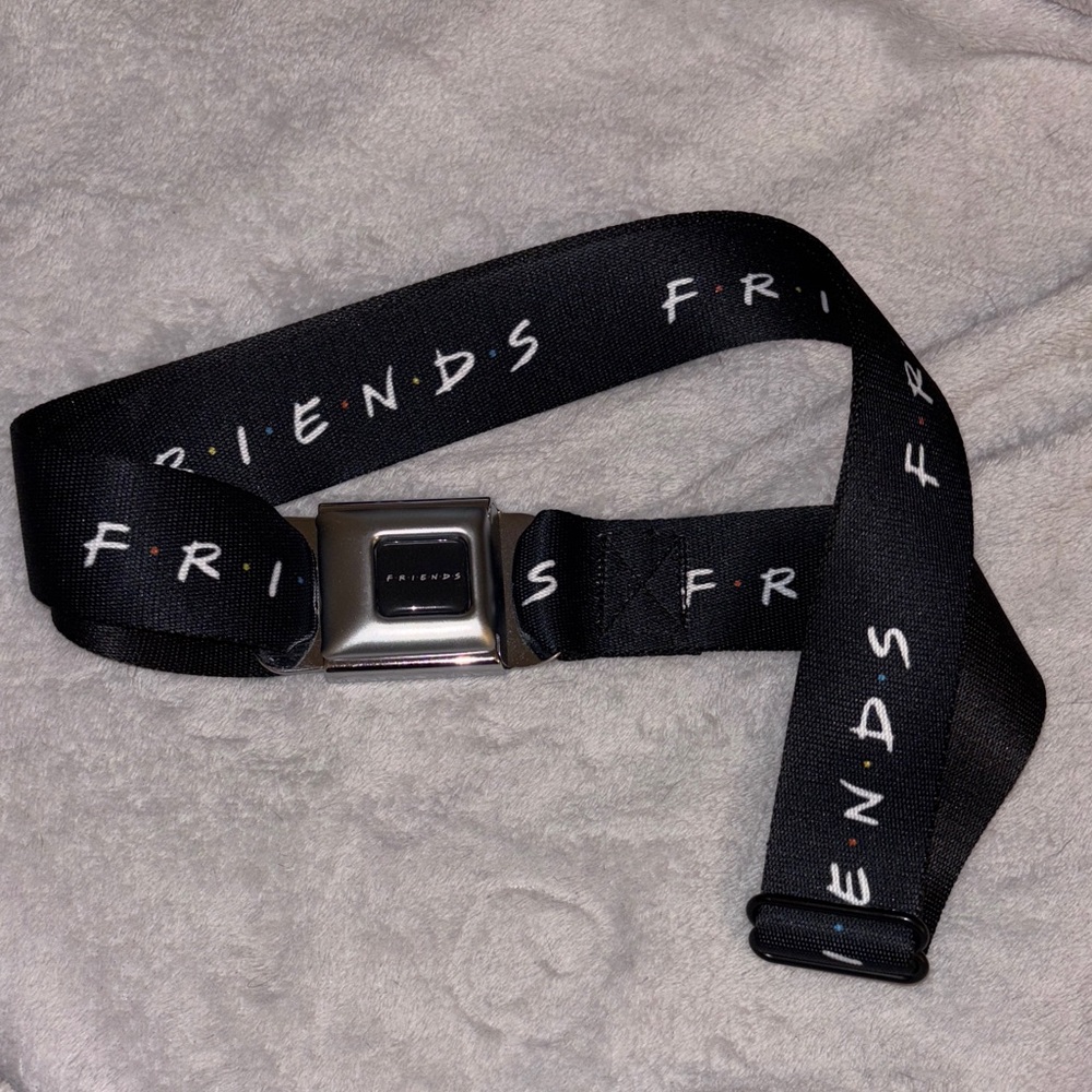 FRIENDS Logo Black Seatbelt Belt